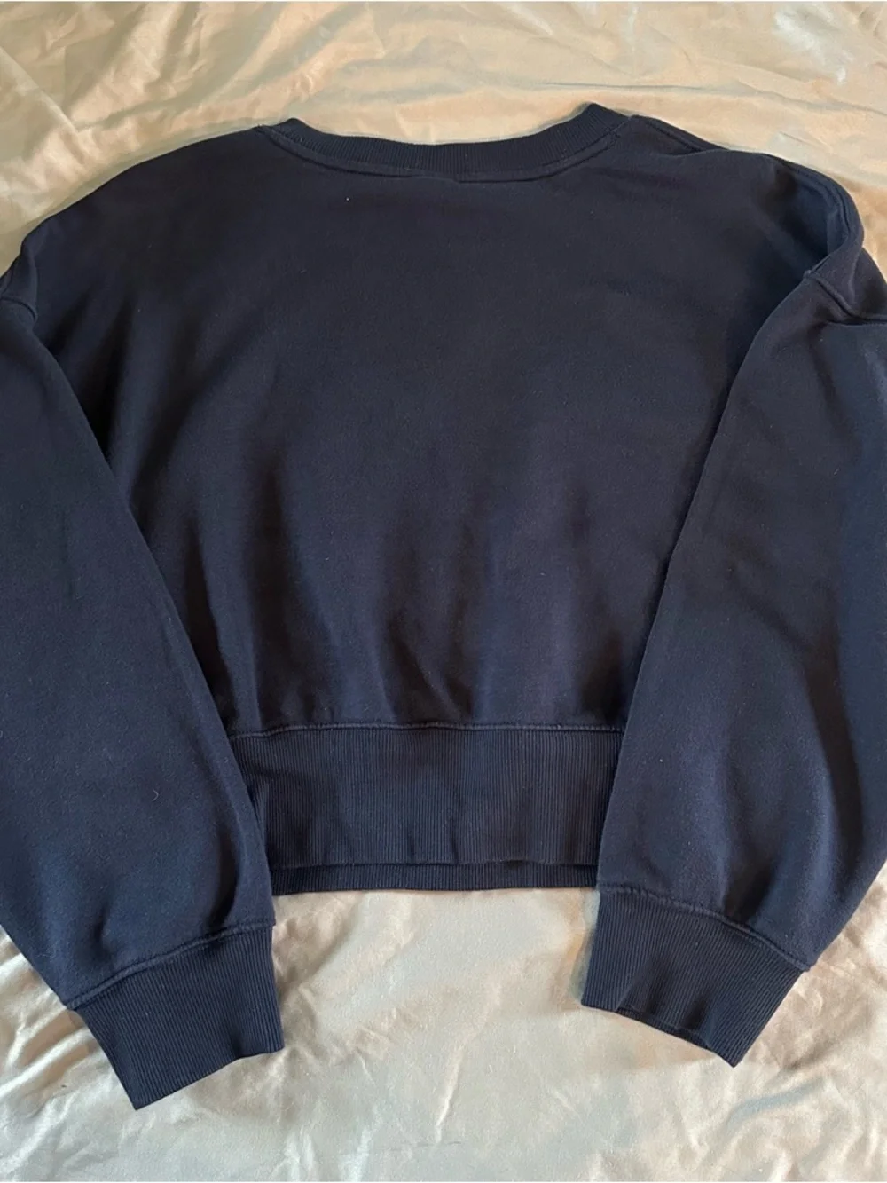 Wild Fable - Oversized Crop Sweatshirt - Navy - Sz: M - Picture 3 of 3